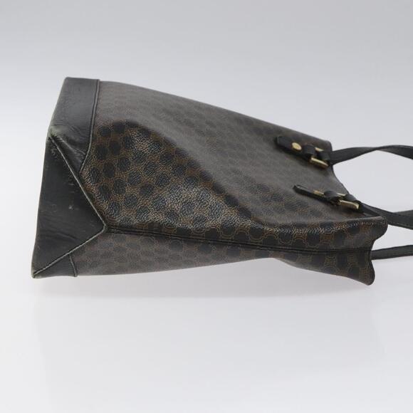 CELINE Macadam Canvas Tote Bag Pvc Leather Black - Picture 4 of 12